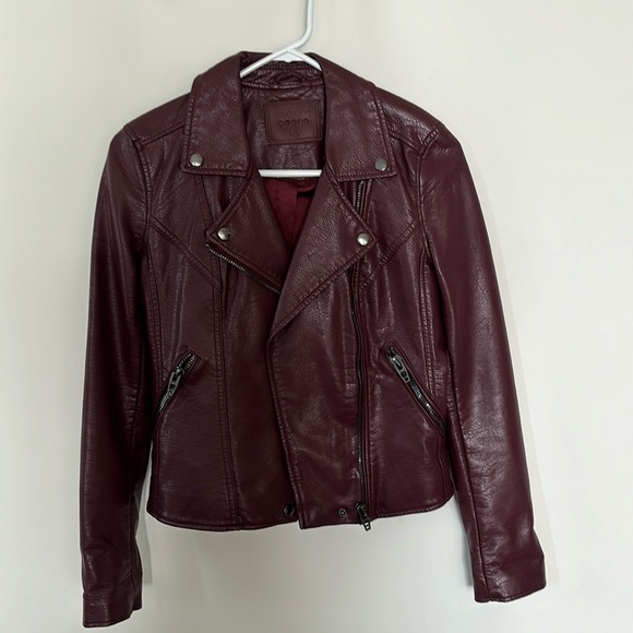 Women’s BlankNYC Merlot Faux Leather Moto Jacket size XS - Picture 1 of 4